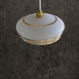Vintage French Granite Glass Ceiling Pendant (c. 1940)