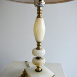 Vintage Onyx & Brass Table Lamp