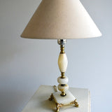 Vintage Onyx & Brass Table Lamp