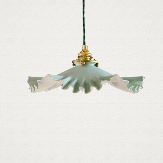 Vintage French Glass Ceiling Pendant (c. 1940)