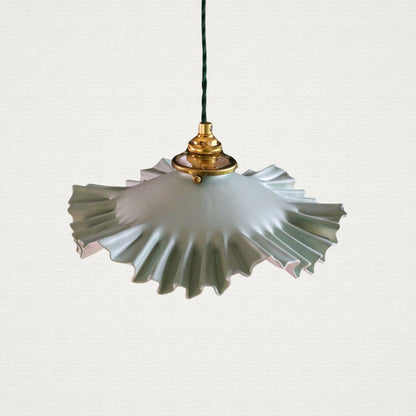 Vintage French Glass Ceiling Pendant (c. 1940)