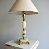 Vintage Onyx & Brass Table Lamp