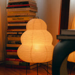 The Akari Enkei - Lucy’s Lamps is a minimalist paper lantern floor lamp with soft ambient glow. Ideal as a light therapy lamp, aesthetic lamp, or LED floor lamp. Perfect for bedroom floor lamp, tripod floor lamp, or modern floor lamps for living room and modern lamp for bedroom use.