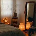 The Akari Enkei - Lucy’s Lamps is a minimalist paper lantern floor lamp with soft ambient glow. Ideal as a light therapy lamp, aesthetic lamp, or LED floor lamp. Perfect for bedroom floor lamp, tripod floor lamp, or modern floor lamps for living room and modern lamp for bedroom use.