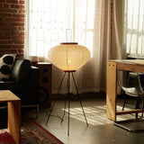 The Akari Moon Jar - Lucy’s Lamps is a modern paper lantern floor lamp with a soft glow, perfect as a minimalist lamp or aesthetic lamp. Functions as a light therapy lamp, LED floor lamp, tripod floor lamp, or bedside lamp for modern lamp for bedroom or floor lamps for living room.