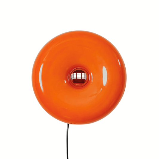 The Bergamot - Lucy’s Lamps is a retro stained glass orange lamp that functions as a modern table lamp or wall lamp. Ideal as a side table lamp, aesthetic desk lamp, or bedside table lamp. A perfect fit for bedroom table lamps, living room table lamps, or minimalist lamp table decor.