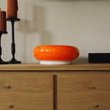 The Bergamot - Lucy’s Lamps is a retro stained glass orange lamp that functions as a modern table lamp or wall lamp. Ideal as a side table lamp, aesthetic desk lamp, or bedside table lamp. A perfect fit for bedroom table lamps, living room table lamps, or minimalist lamp table decor.