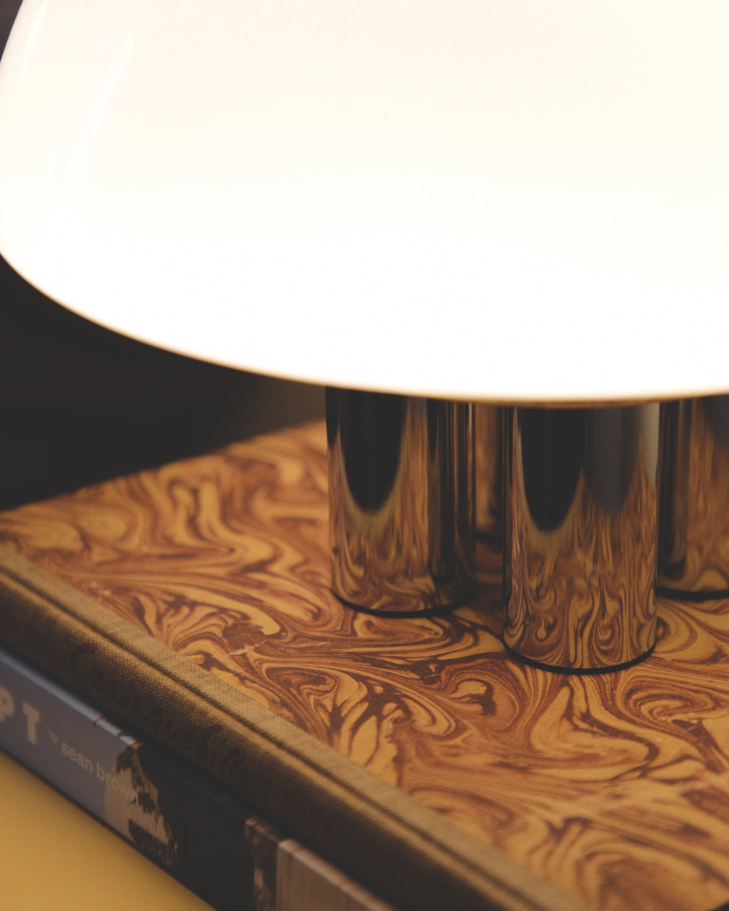 The Chroma - Lucy’s Lamps is a minimalist matte white table lamp with a modern mushroom silhouette. Perfect as a bedside lamp, side table lamp, or aesthetic desk lamp. This retro table lamp fits well in modern lamp for bedroom, small desk lamp setups, or living room table lamps.