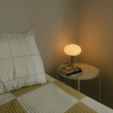 The Lira - Lucy’s Lamps is a modern table lamp with minimalist design and soft glow, perfect for living room table lamps or bedroom table lamps. Works as a side table lamp, bedside lamp, small desk lamp, or light therapy lamp with aesthetic retro lamp style and mid century appeal.