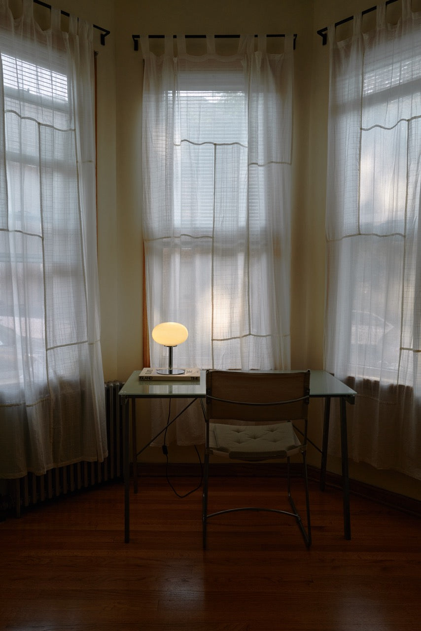 The Lira - Lucy’s Lamps is a modern table lamp with minimalist design and soft glow, perfect for living room table lamps or bedroom table lamps. Works as a side table lamp, bedside lamp, small desk lamp, or light therapy lamp with aesthetic retro lamp style and mid century appeal.