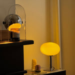 The Lira - Lucy’s Lamps is a modern table lamp with minimalist design and soft glow, perfect for living room table lamps or bedroom table lamps. Works as a side table lamp, bedside lamp, small desk lamp, or light therapy lamp with aesthetic retro lamp style and mid century appeal.