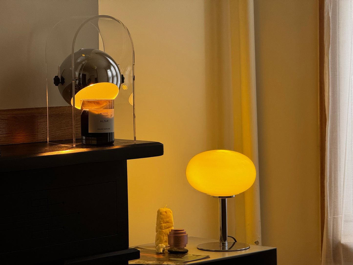 The Lira - Lucy’s Lamps is a modern table lamp with minimalist design and soft glow, perfect for living room table lamps or bedroom table lamps. Works as a side table lamp, bedside lamp, small desk lamp, or light therapy lamp with aesthetic retro lamp style and mid century appeal.