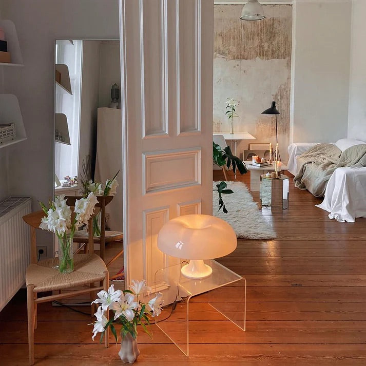 The Moretti - Lucy’s Lamps is a modern table lamp with retro charm, ideal for bedside table lamps or side table lamp setups. Use as a small desk lamp or light therapy lamp in modern lamp for bedroom or living room. Aesthetic lamp design fits mid century table lamp and minimalist spaces.