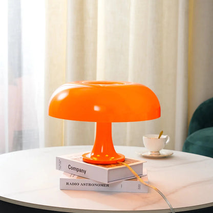 The Moretti - Lucy’s Lamps is a modern orange table lamp with retro charm, ideal for bedside table lamps or side table lamp setups. Use as a small desk lamp or light therapy lamp in modern lamp for bedroom or living room. Aesthetic lamp design fits mid century table lamp and minimalist spaces.