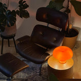The Moretti - Lucy’s Lamps is a modern orange table lamp with retro charm, ideal for bedside table lamps or side table lamp setups. Use as a small desk lamp or light therapy lamp in modern lamp for bedroom or living room. Aesthetic lamp design fits mid century table lamp and minimalist spaces.