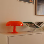 The Moretti - Lucy’s Lamps is a modern orange table lamp with retro charm, ideal for bedside table lamps or side table lamp setups. Use as a small desk lamp or light therapy lamp in modern lamp for bedroom or living room. Aesthetic lamp design fits mid century table lamp and minimalist spaces.